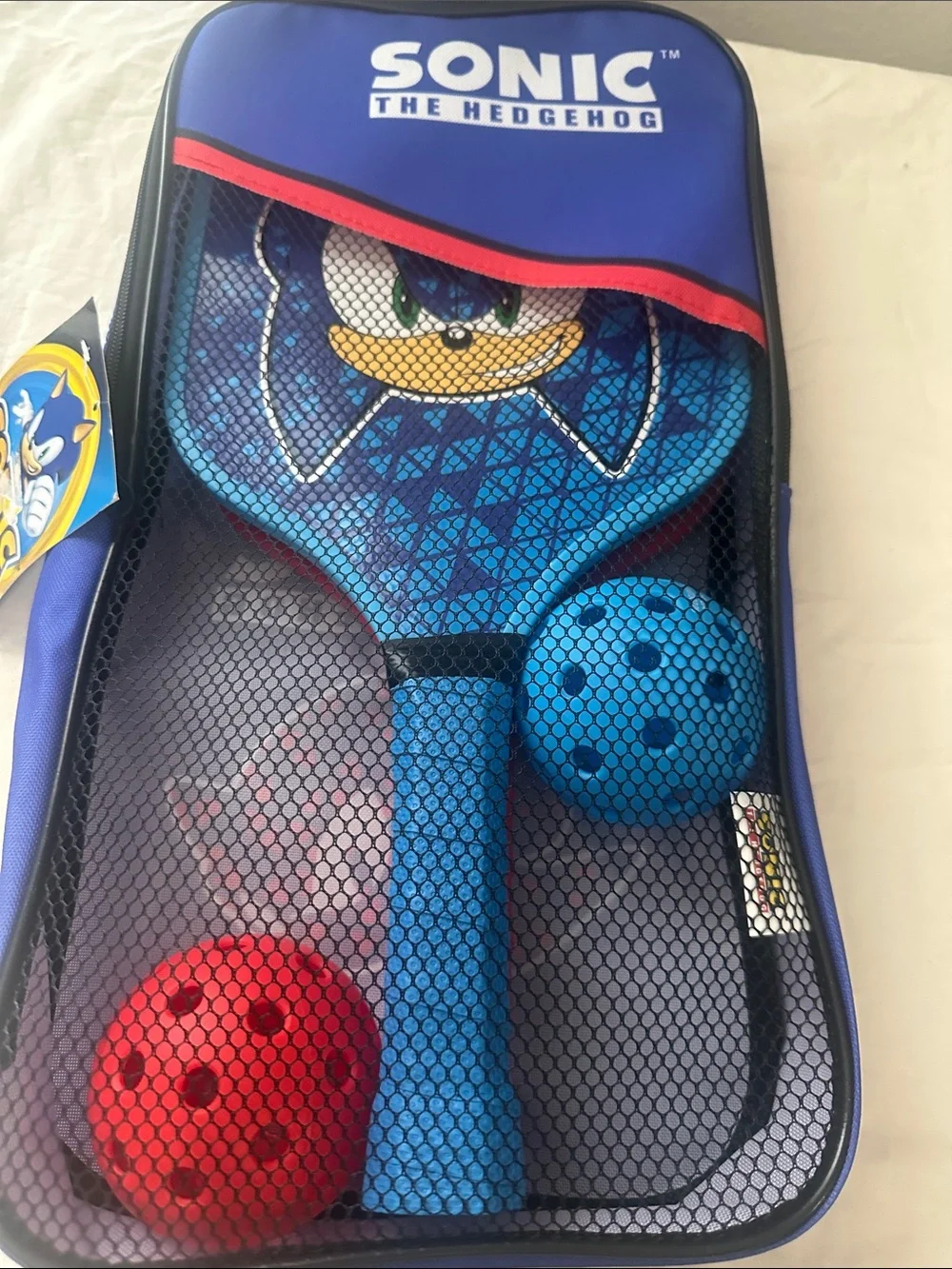 Sonic The Hedgehog Kids Pickle Ball Set - Blue & Red by Sega NWT